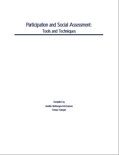 Participation and Social Assessment: Tools and Techniques